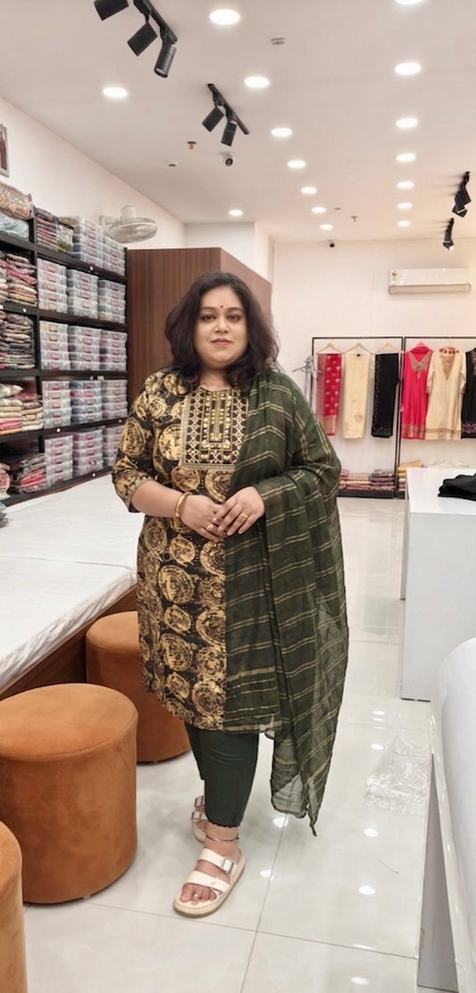 Plus Size 4XL Rayon Printed Suit Set