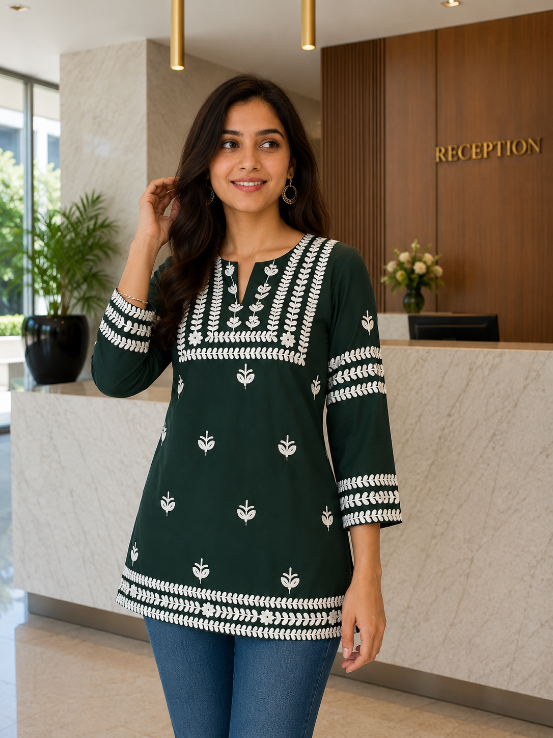 Rudhvika Premium Rayon Cotton Heavy Embroidered Kurti for Women | 3XL