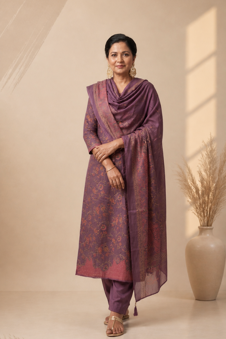 Premium Unstitched Suit Set for Women - Dress Material
