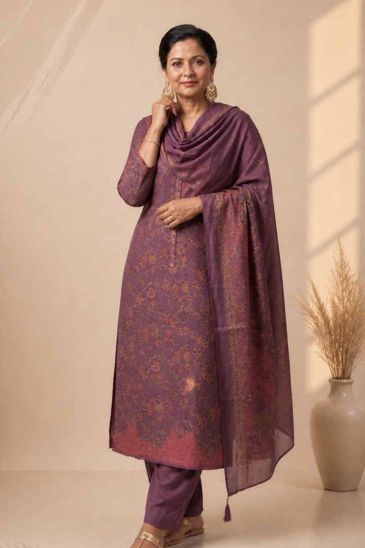 Premium Unstitched Suit Set for Women - Dress Material