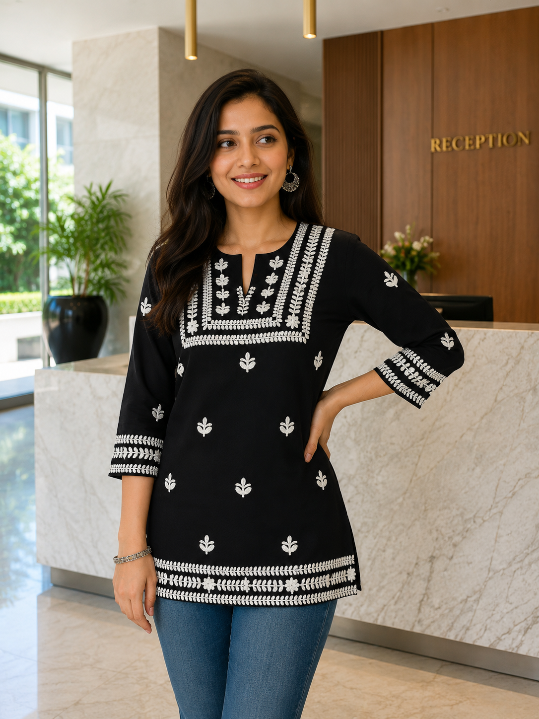 Rudhvika Premium Rayon Cotton Heavy Embroidered Kurti for Women | 3XL